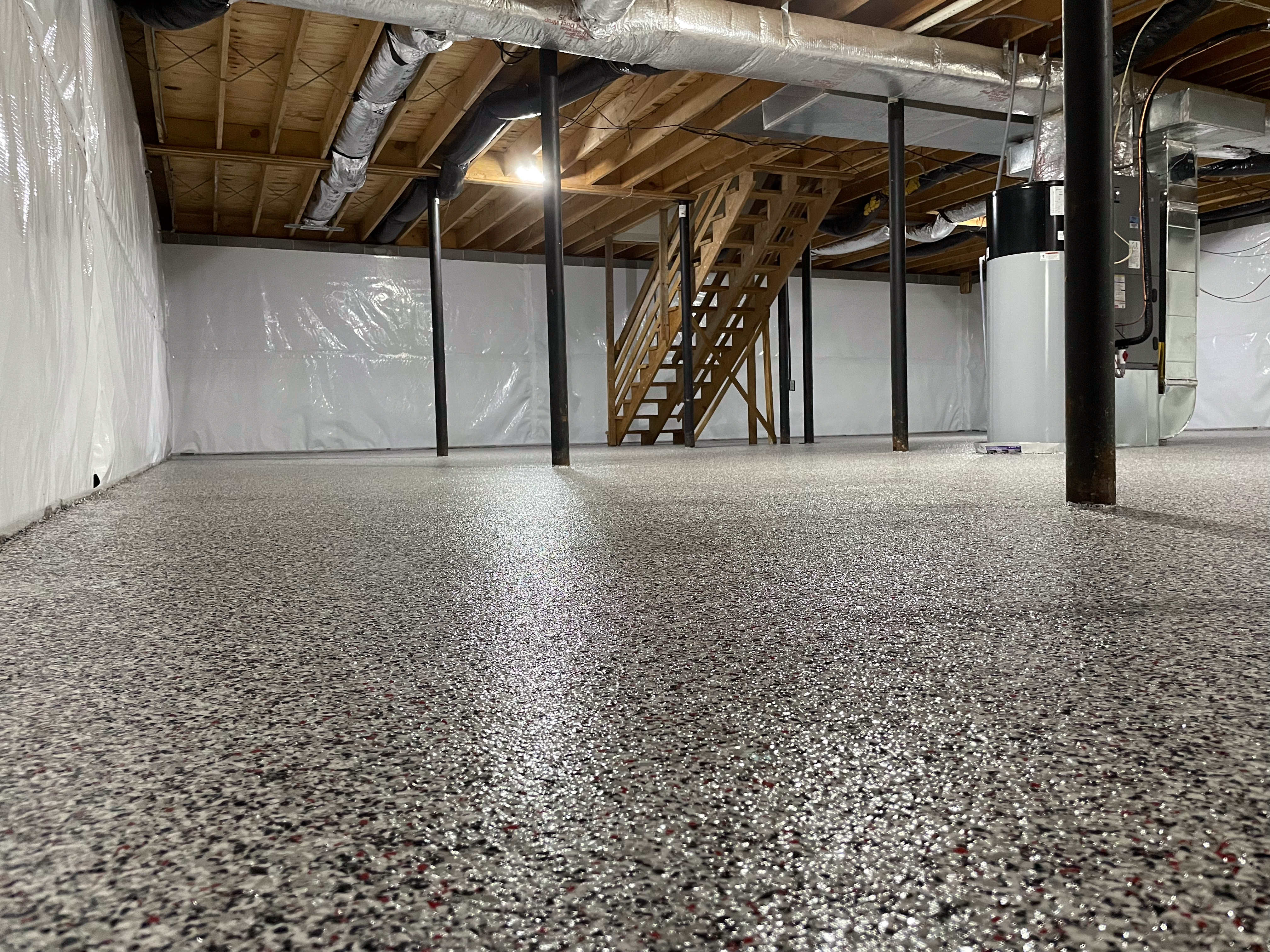 GlassRock Coatings vinyl flake floor project